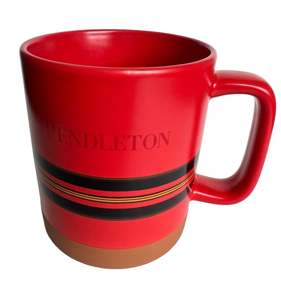 Pendleton Mug National Parks Shelter Bay Red Striped 18 oz Coffee Tea LOGO - Picture 3 of 5